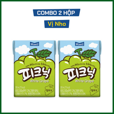 Combo 2 Hộp Nước Trái Cây Picnic Vị Táo/Nho Maeil Hàn Quốc