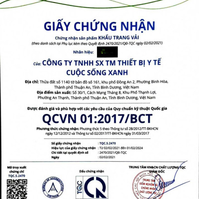 Khẩu trang y tế trẻ em kháng khuẩn GREEN LIFE - SMS xanh