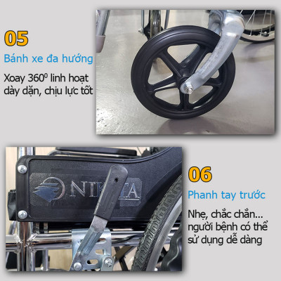 Xe lăn tay cơ bản cho người già, Nhiều mẫu lựa chọn - Hàng chính hãng NIKITA