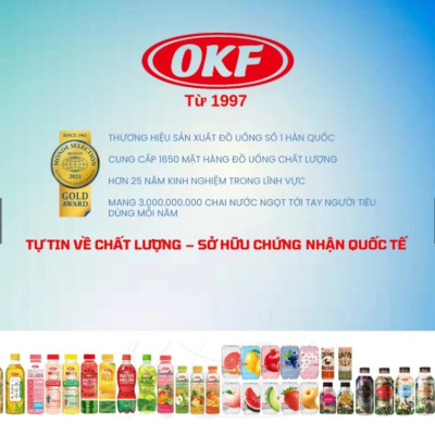 Nước ngọt có ga vị đào OKF Hàn Quốc 350ML