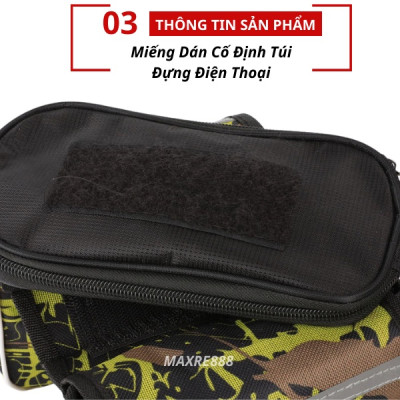 Túi treo sườn xe đạp thể thao để đựng vật dụng, có ngăn đựng điện thoại cảm ung tiện lợi - Hàng chính hãng