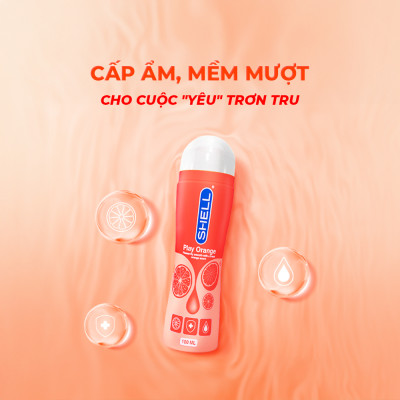 Gel bôi trơn hương cam Shell Play Orange - Chai 100ml | SHELL CHÍNH HÃNG
