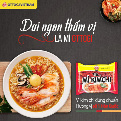 Combo 6 Ly Mì Kim Chi Ottogi 62g