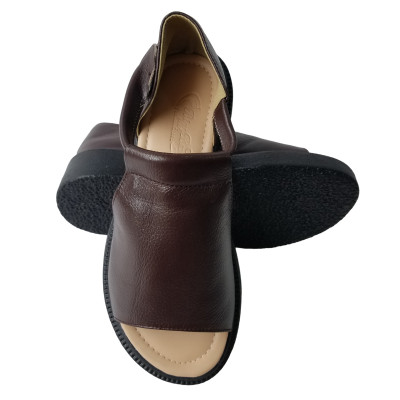Giày Sandal Nữ Da Bò Thật BIGGBEN Cao 5 phân SDN103