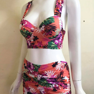 Đồ Bơi Đồ Tắm Biển Bikini 2 Mảnh Quần Cạp Cao