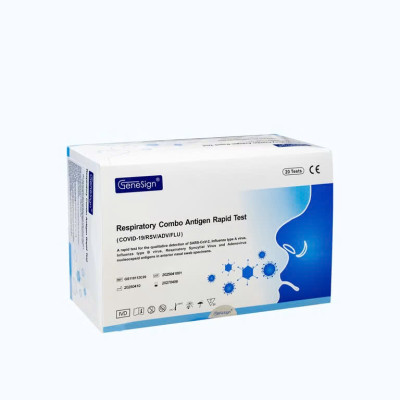 Bộ Test nhanh định tính kháng nguyên Genesign Test Respiratory Combo Covid,Cúm A/B,RSV,ADV 