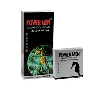 Bao cao su Powermen Gân Gai Tăng khoái cảm - Kéo dài thời gian - Hàng Chính Hãng - bộ 15 BCS