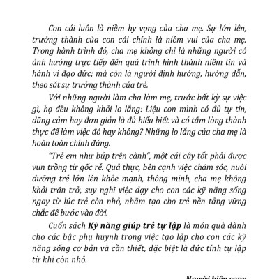 Kỹ Năng Giúp Trẻ Tự Lập