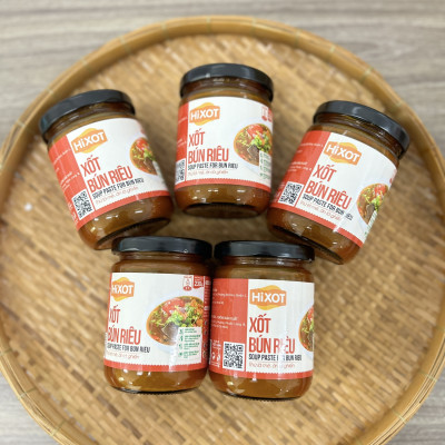 XỐT BÚN RIÊU HiXOT hũ 220gram, nấu bún riêu cua/ tôm, lẩu riêu