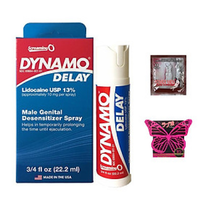 Chai Xịt Dynamo Delay Spray 22.2ml Kéo Dài Thời Gian Quan Hệ Cho Nam Giới - Kèm BCS Powermen (H3c)