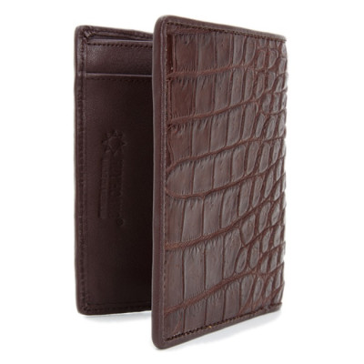 Ví nam Huy Hoàng da cá sấu kiểu đứng gai lưng màu nâu đỏ, đen, nâu đất, vàng bò HT2255-2256-2703-2710