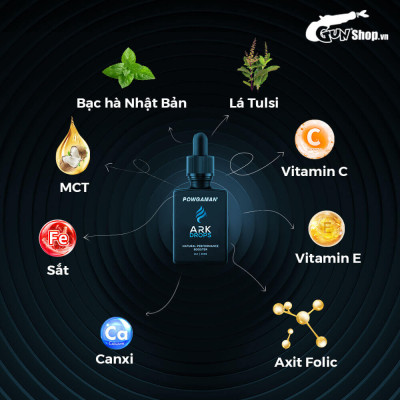Tinh chất gia tăng cảm xúc Powgaman Ark Drops - Chai 30ml
