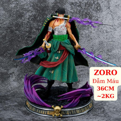 Mô Hình Zoro Đẫm Máu Siêu Ngầu 36cm ~2KG Mô Hình One Piece Cao Cấp, Figure Mô Hình Anmie One Piece Luffy Vua Hải Tặc
