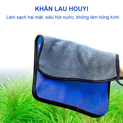 Khăn lau Houyi vải sợi làm sạch bề mặt bể kính thủy sinh cá tép