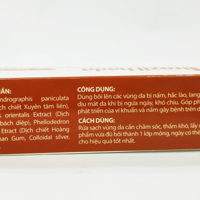 KEM BÔI NẤM HẮC LÀO LANG BEN NIROZIL – TIÊU DIỆT VI KHUẨN VÀ NẤM GÂY BỆNH TRÊN DA - GIÚP LÀM DỊU MÁT DA KHI BỊ NGỨA NGÁY KHÓ CHỊU – TUÝP 10 GAM