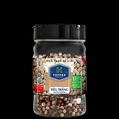Tiêu Trắng Hạt K Pepper (85g / Hũ)