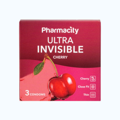 Bao Cao Su Pharmacity Ultra Invisible Cherry (Hộp 3 cái)