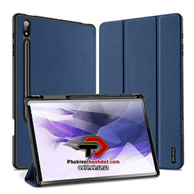 Bao da chống sốc dành cho Samsung Galaxy Tab S9+ Plus chính hãng Dux Ducis Domo có khay đựng bút - Hàng chính hãng 