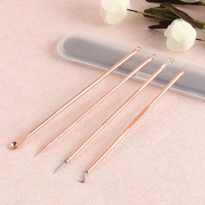 Bộ Dụng Cụ Nặn Mụn 4 Cây 8 Đầu Đa Năng ( Tặng Cột Tóc Quả Bơ ) - Miễn Phí Vận Chuyển