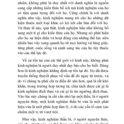 Kinh Nghiệm Thần Bí Và Biểu Tượng Ở Người Nguyên Thủy (Tb)
