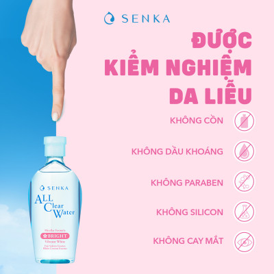 Nước tẩy trang SENKA A.L.L. CLEAR WATER Micellar Formula White 230ml