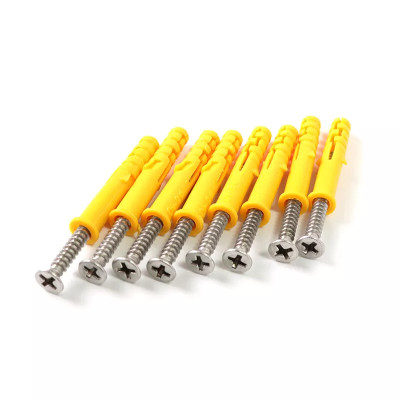 Set 10 Vít + Nở 6 Nhựa Giá Rẻ, Vít Sắt Kèm Nở Vàng 6, Nở Nhựa Đóng Tường, Phù Hợp Lỗ Khoan 6. Takyhome 5080_VIt_No_Re