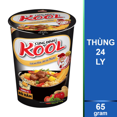 Thùng 24 Ly Mì Khoai Tây Cung Đình Kool Hương Vị Bò Hầm 