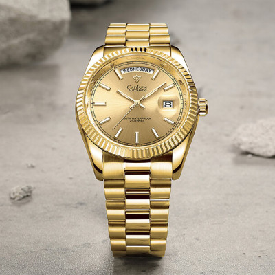 Đồng Hồ Nam Cadisen C8215M2 Chính Hãng Full Box Chống Nước Kính Chống Xước Dây Thép BH 2 Năm Máy Cơ