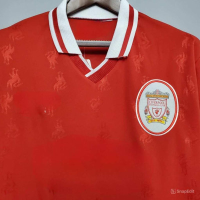 Áo Bóng Đá Retro Liverpool 1996 - Sân Nhà bản cao cấp vải Cotton Polyester