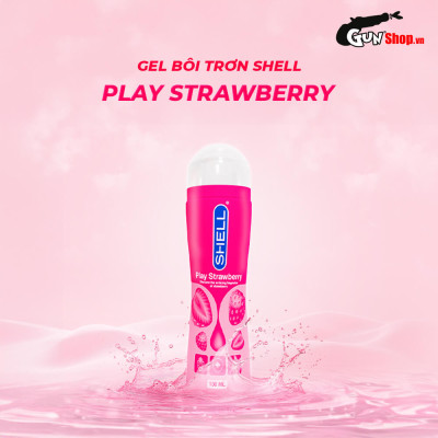 Gel bôi trơn hương dâu Shell Play Strawberry - Chai 100ml