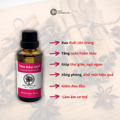 Combo Tinh Dầu Bảo Vệ Sức Khỏe Nano Cinnamon - Quế, Bạc Hà, Sả, 30ml