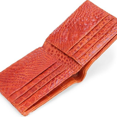 Ví Nam Da Cá Sấu Vip 2 Mặt Da Huy Hoàng HT2728 (12,5 x 10 cm) - Vàng