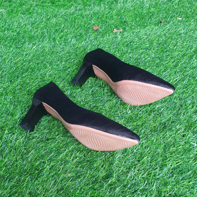 Giày cao gót 6cm Trường Hải da mềm 2 màu Đen, trắng CG125