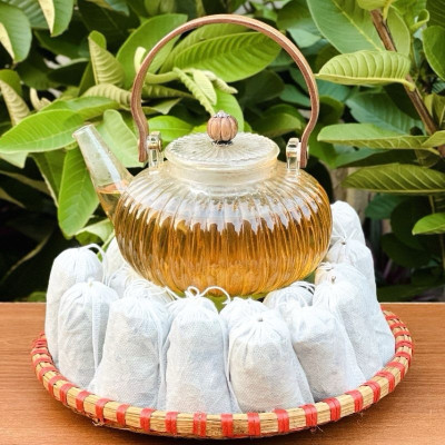 trà giảm cân lá ổi túi lọc mix gạo lứt, đậu đen thon gọn vóc dáng, mỡ bụng, bắp tay, bắp chân...