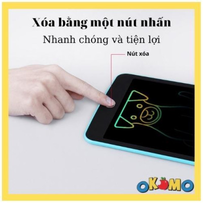Bảng viết tự xóa LCD 8.5 Inch đơn sắc, đồ chơi giáo dục cho bé thông minh, phát triển trí tuệ OKOMO
