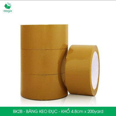 BK2B - 1 cuộn băng keo đục khổ 4.8cm x 200yard - Băng dính đóng hàng, băng keo khổ lớn