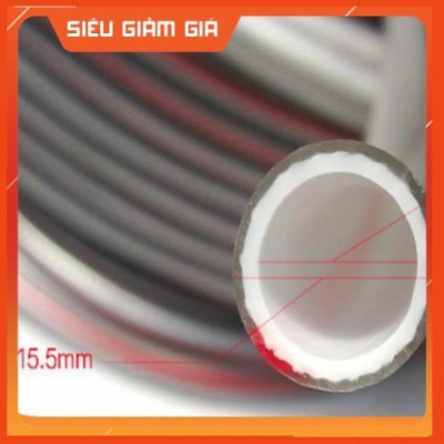 Bộ dây vòi xịt nước rửa xe, tưới cây . tăng áp 3 lần, loại 15m 206701 đầu đồng,cút,nối đen+ tặng đai