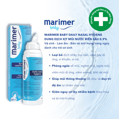 COMBO 2 CHAI XỊT MŨI MARIMER BABY DAILY NASAL HYGIENE – VỆ SINH MŨI HÀNG NGÀY CHO TRẺ SƠ SINH