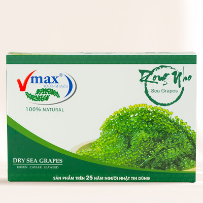 Rong Nho Tách Nước VMAX Hộp 200g (10 Gói x 20g) Giàu Dinh Dưỡng