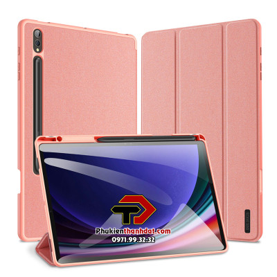 Bao da chống sốc cho SamSung Galaxy Tab S9 FE+ chính hãng Dux Ducis Domo có khay đựng bút - Hàng chính hãng 
