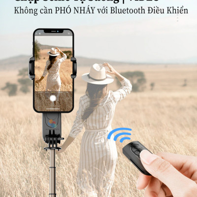 Gimbal chống rung CYKE Q09 tích hợp chế độ xoay quay 360º, có bluetooth chụp selfie, tripod chụp hình siêu tiện lợi, hàng chính hãng
