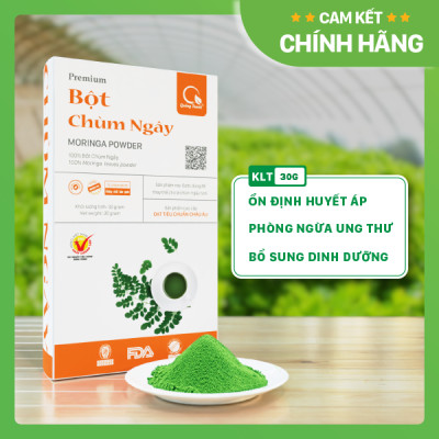 Bột Chùm Ngây Sấy Lạnh Nguyên Chất Hộp 30g - Bột dinh dưỡng ăn dặm cho bé, tăng cường sức khỏe