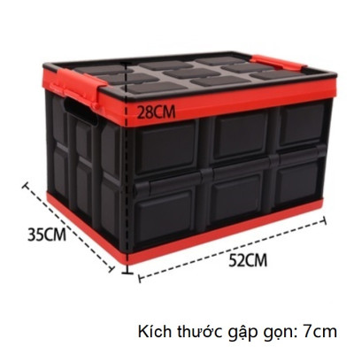 Hộp đựng đồ đa năng gấp gọn để cốp sau ô tô dung tích 55 lít