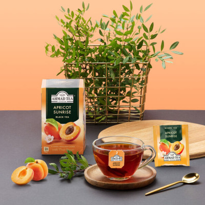 TRÀ AHMAD ANH QUỐC - MƠ (40g) - Apricot Sunrise - Thức uống giải khát kỳ diệu