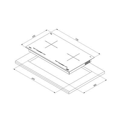Bếp từ 2 vùng nấu Hafele HC-I7325B 533.09.979 | Xuất xứ Đức | Hàng chính hãng | Bảo hành chính hãng