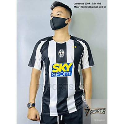 Áo Bóng Đá Retro Juventus 2004 - Sân Nhà bản cao cấp vải Cotton Polyester