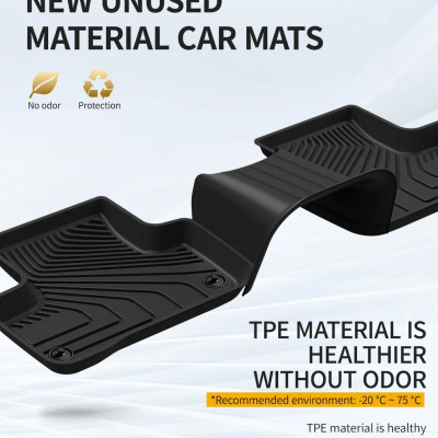 Thảm lót sàn xe ô tô Volvo XC60 2017- đến nay Nhãn hiệu Macsim 3W chất liệu nhựa TPE đúc khuôn cao cấp - màu đen