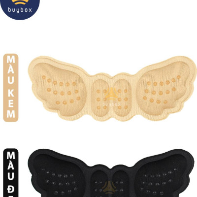 Lót gót giày 4D hình cánh bướm có mặt gai silicone chống trầy rách da và chống tuột gót chân - buybox - BBPK70