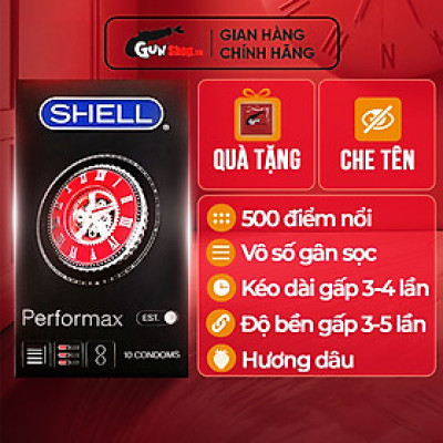 Bao cao su Shell Performax 6 in 1 - Kéo dài thời gian - Hộp 10 cái