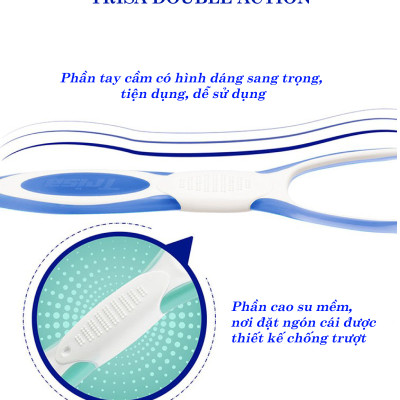Dụng Cụ Cạo Lưỡi Người Lớn Sản Xuất Tại Thụy Sĩ Trisa Double Action